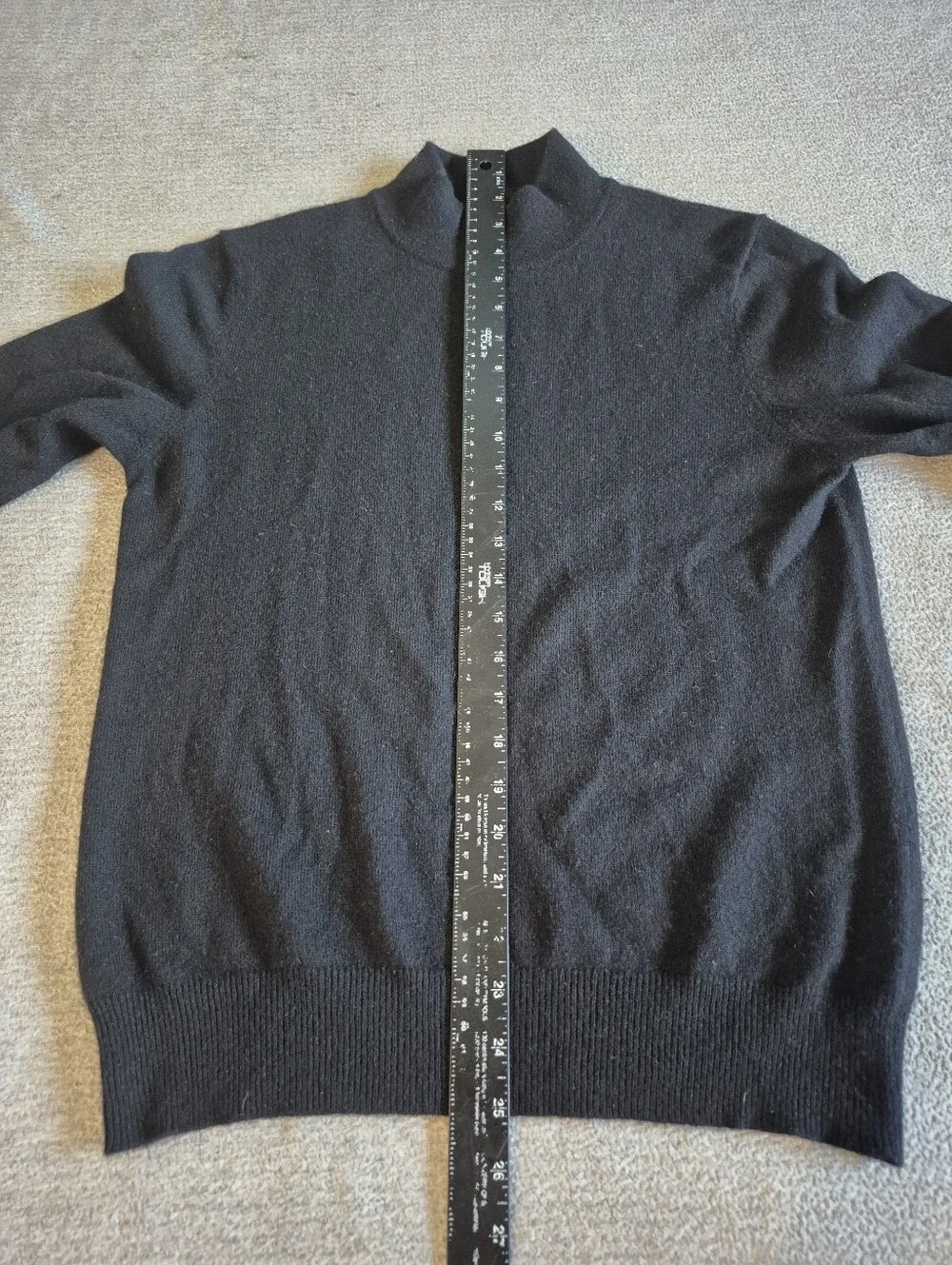 Charter Club Womens 2 Ply Cashmere Black High Neck Long Sleeve Med Layer Classic